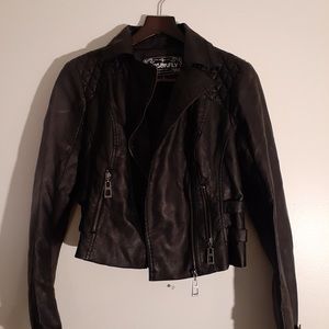 Sugar Fly Leather Jacket Size Medium